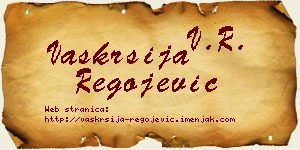Vaskrsija Regojević vizit kartica